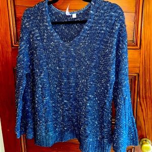 Blue and white sweater, size small